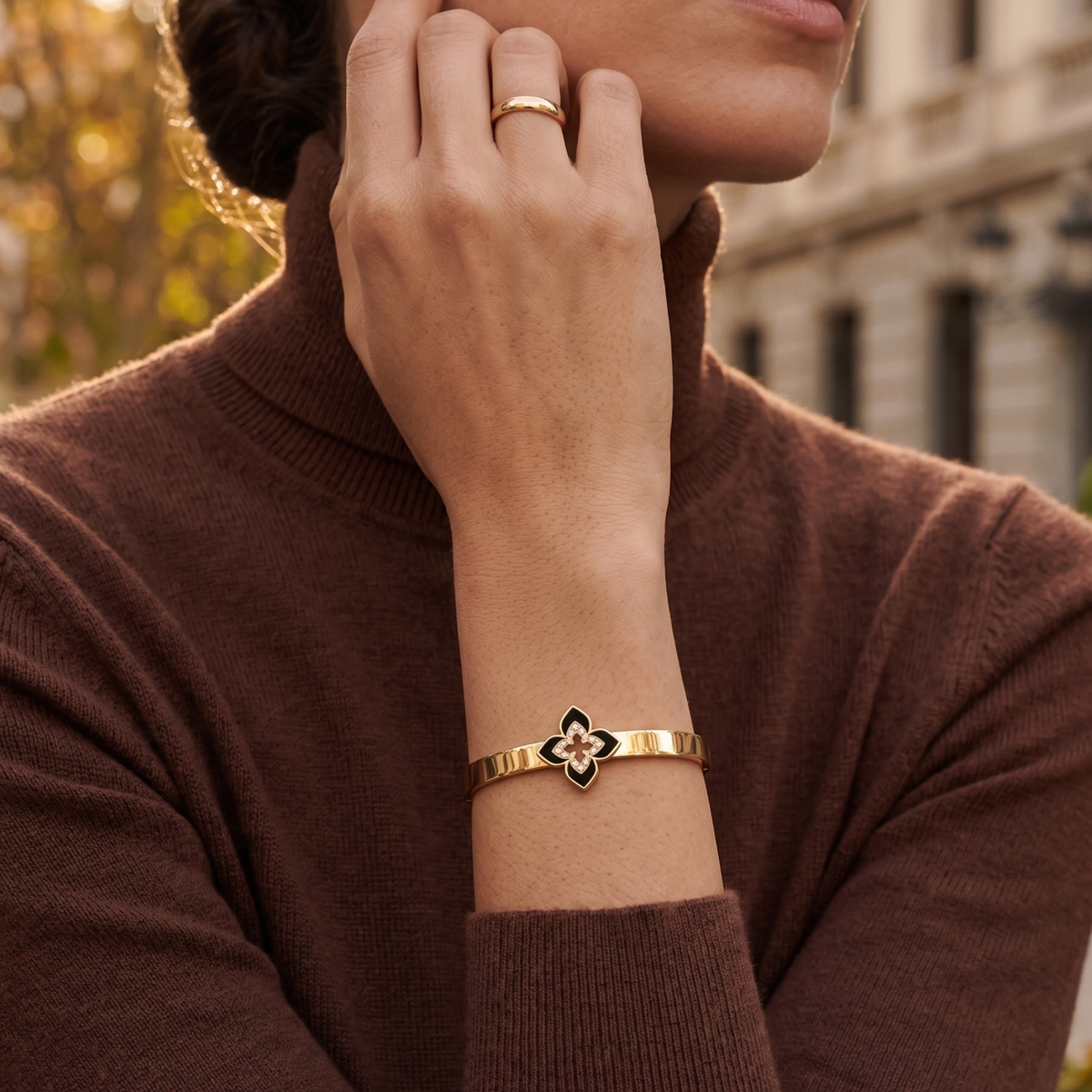 Brazalete Rígido Fleur de Nacre Renaissance