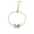Pulsera Mariposa Papillon Doré en Pavé & Gemas Multicolore