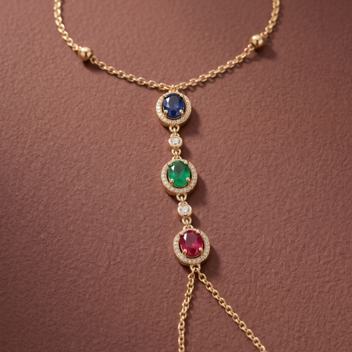 Handarmband Trio Chromatique & Halo Pavé Solaire