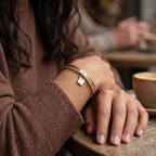 Brazalete Rígido Trèfle Nacré Pavé