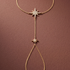 Handarmband Double Étoile Céleste Pavé Solaire