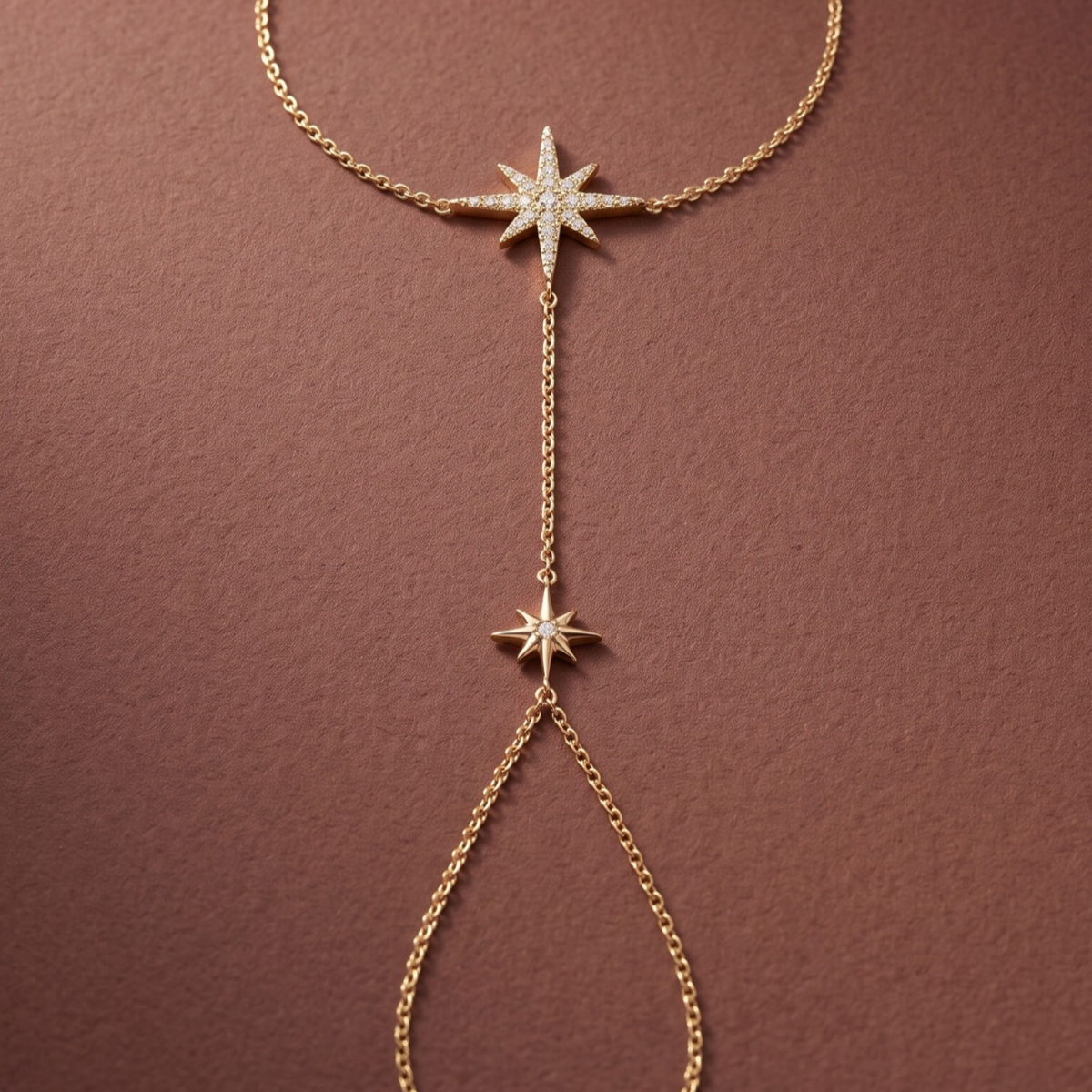 Handarmband Double Étoile Céleste Pavé Solaire