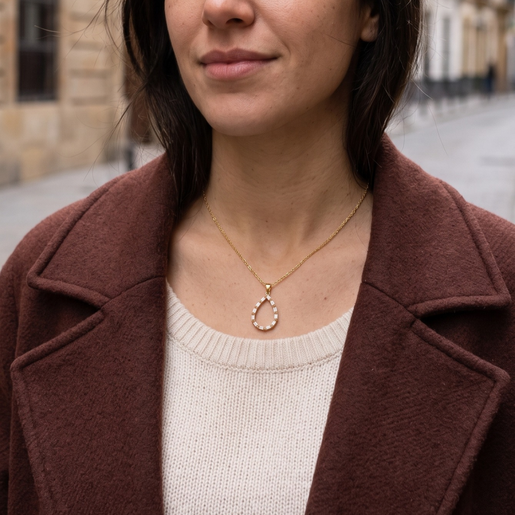 Collar Goutte Baguette Solaire