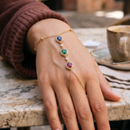 Handarmband Trio Chromatique & Halo Pavé Solaire