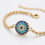 Riviera Blue Perles & Protective Eye Bracelet