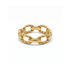 Kettenringdesign mit geflochtenen Gliedern - 100% Edelstahl, mit 18K Gold überzogen