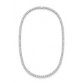 Collar de estilo tennis plateado engastado con hilera continua de circonitas brillantes, con laminado en oro premium 18K PVD hecho en España.