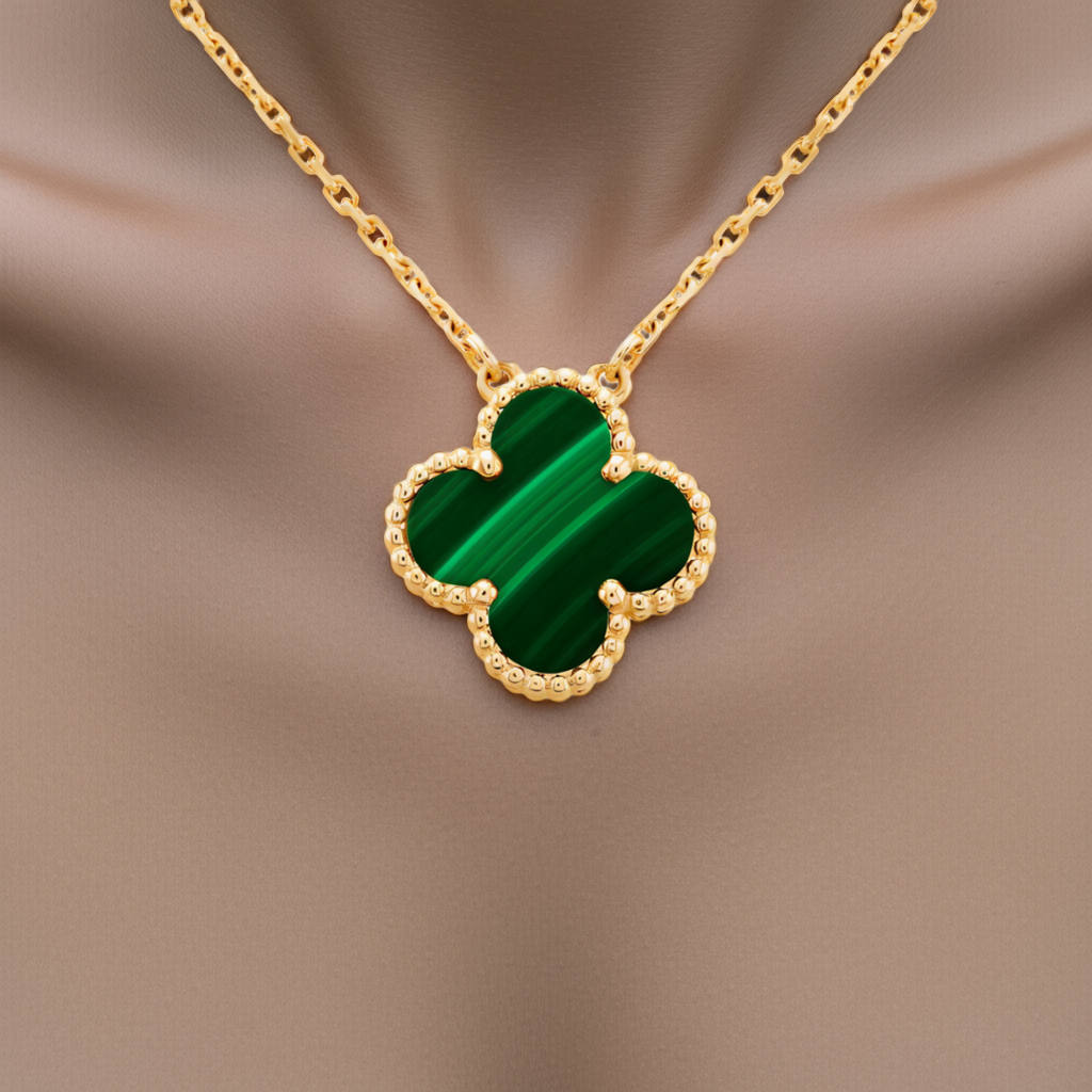Collier en acier inoxydable Green Flora – Design exclusif