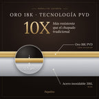 Papelito · Oro 18K con tecnología PVD sobre acero inoxidable 316L