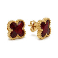 Pendientes Trèfle Signature burdeos