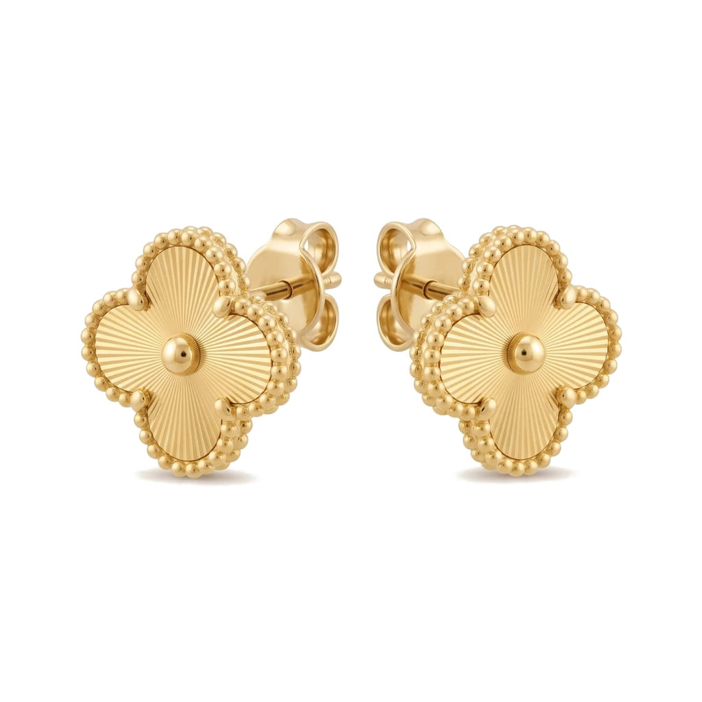 Pendientes Trèfle Signature dorados