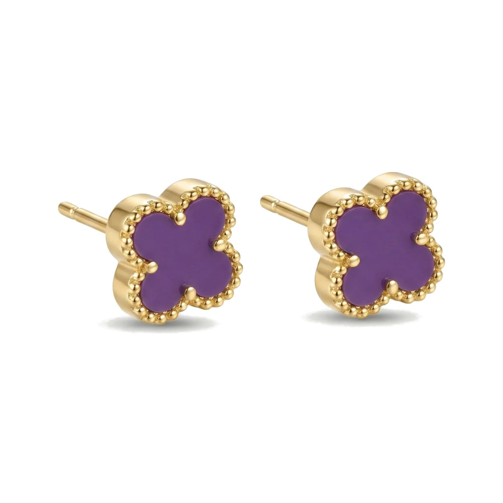 Pendientes Trèfle Signature morados
