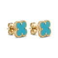 Pendientes Trèfle Signature turquesa