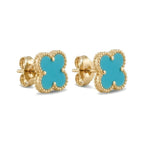Pendientes Trèfle Signature turquesa