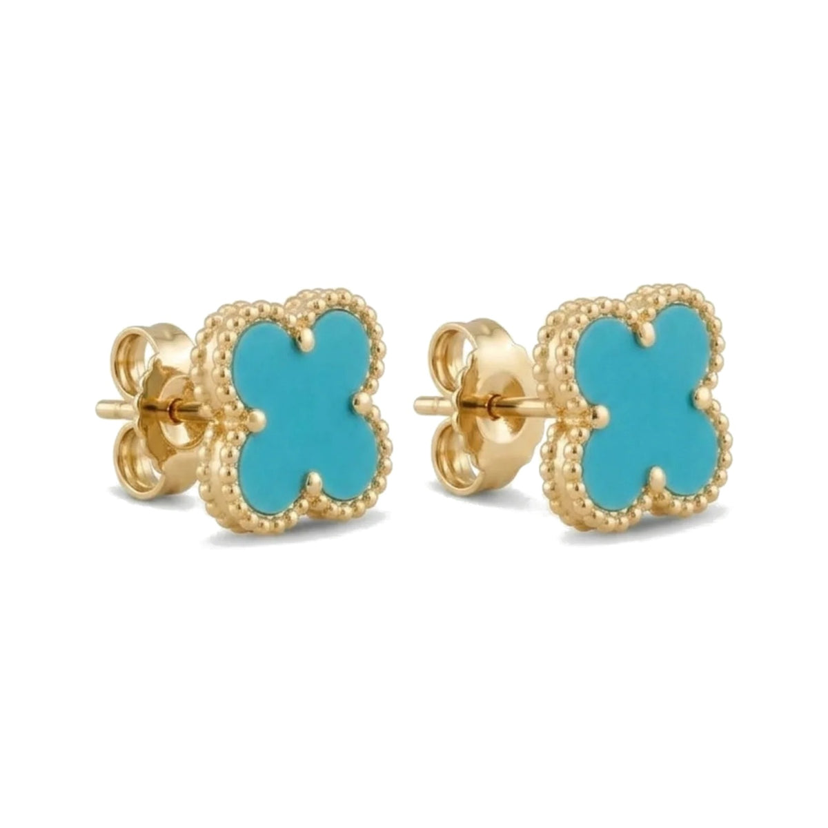 Pendientes Trèfle Signature turquesa