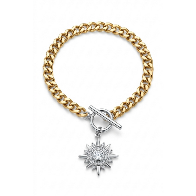 Pulsera Maille Bicolore Soleil Radiant & Pavé
