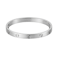Pulsera Love de acero inoxidable bañada en oro de 18K hecha en España con destornillador.