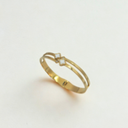 Pulsera Rígida Doble Banda con Tréboles de Nácar y Circonitas - 100% Acero Bañado en Oro 18K