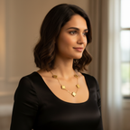 Collar de Tréboles con Acabado Alternado 100% Acero Bañado en Oro 18K