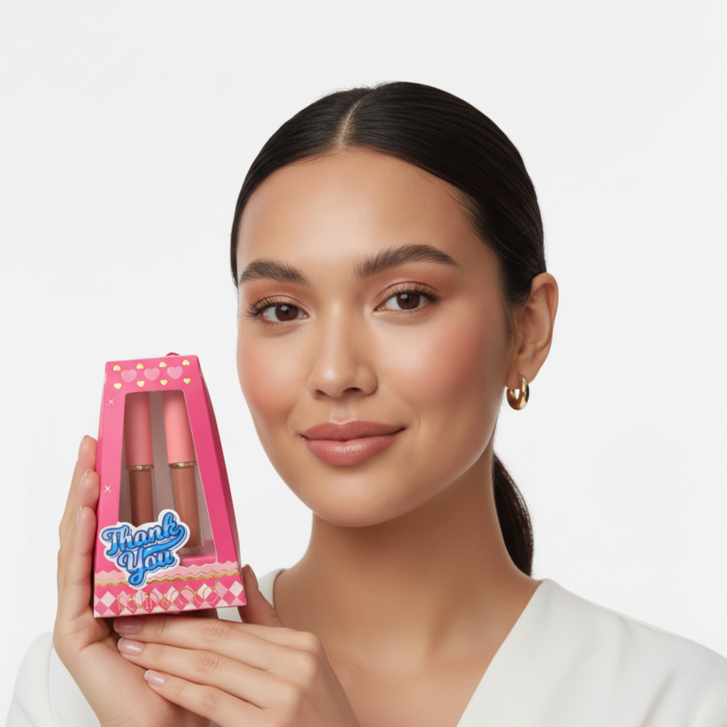 Set de 4 Brillos de Labios "Thank You" de KEVIN & COCO