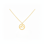 Collar con Colgante de Doble Letra Entrelazada 100% Acero Bañado en Oro 18K