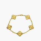 Pulsera Flora de Acero Inoxidable Oro – Diseño Exclusivo