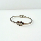 Pulsera Rígida Diseño Serpiente con Esmaltes y Circonitas - 100% Acero Bañado en Rodio