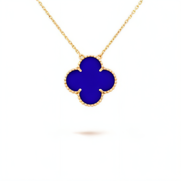 Collier Flora Blue en acier inoxydable – Design exclusif