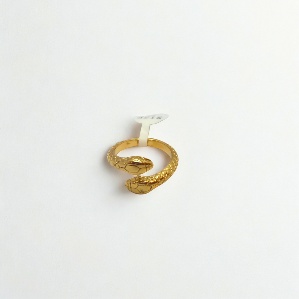Adjustable Snake Ring - 100% 18K Gold Plated Steel