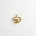 Bague serpent ajustable - 100 % acier plaqué or 18 carats