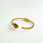 Pulsera Rígida Diseño Serpiente con Esmaltes de Colores y Circonitas - 100% Acero Bañado en Oro 18K