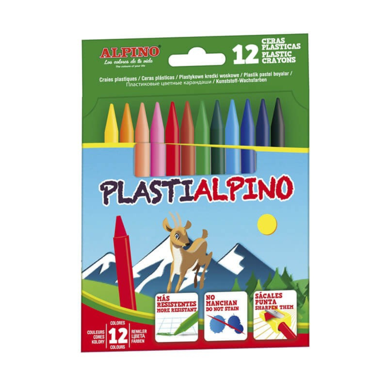 CERAS PLASTIALPINO 12 COLORES