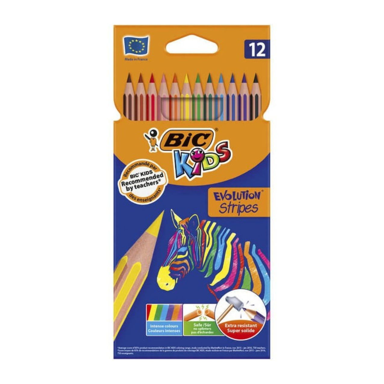 LAPIZ BIC STRIPES12 COLORES
