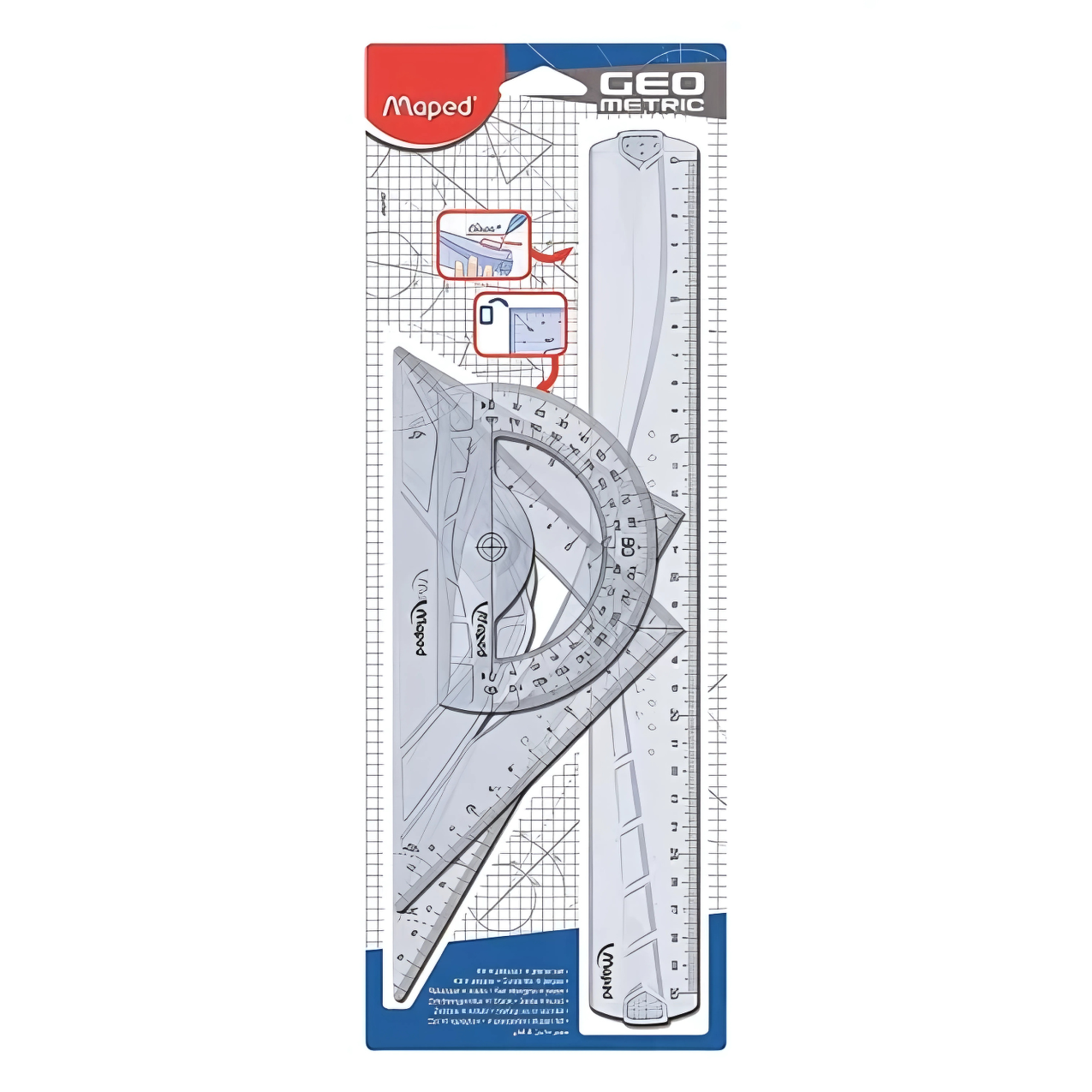 Reglas Maped Maxi Kit Geometric 4 piezas