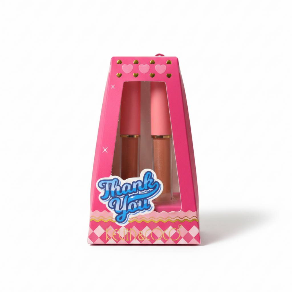 Set de 4 Brillos de Labios "Thank You" de KEVIN & COCO