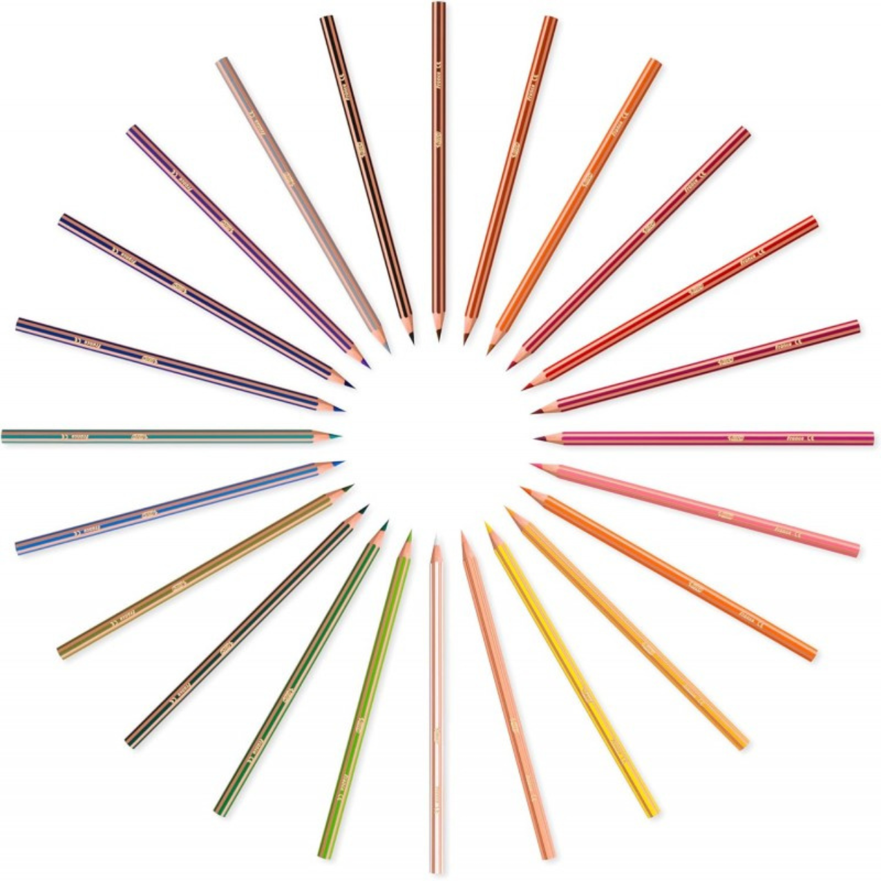 LAPIZ BIC STRIPES12 COLORES