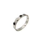Pulsera Rígida Tréboles Alternos - Acero Bañado en Plata