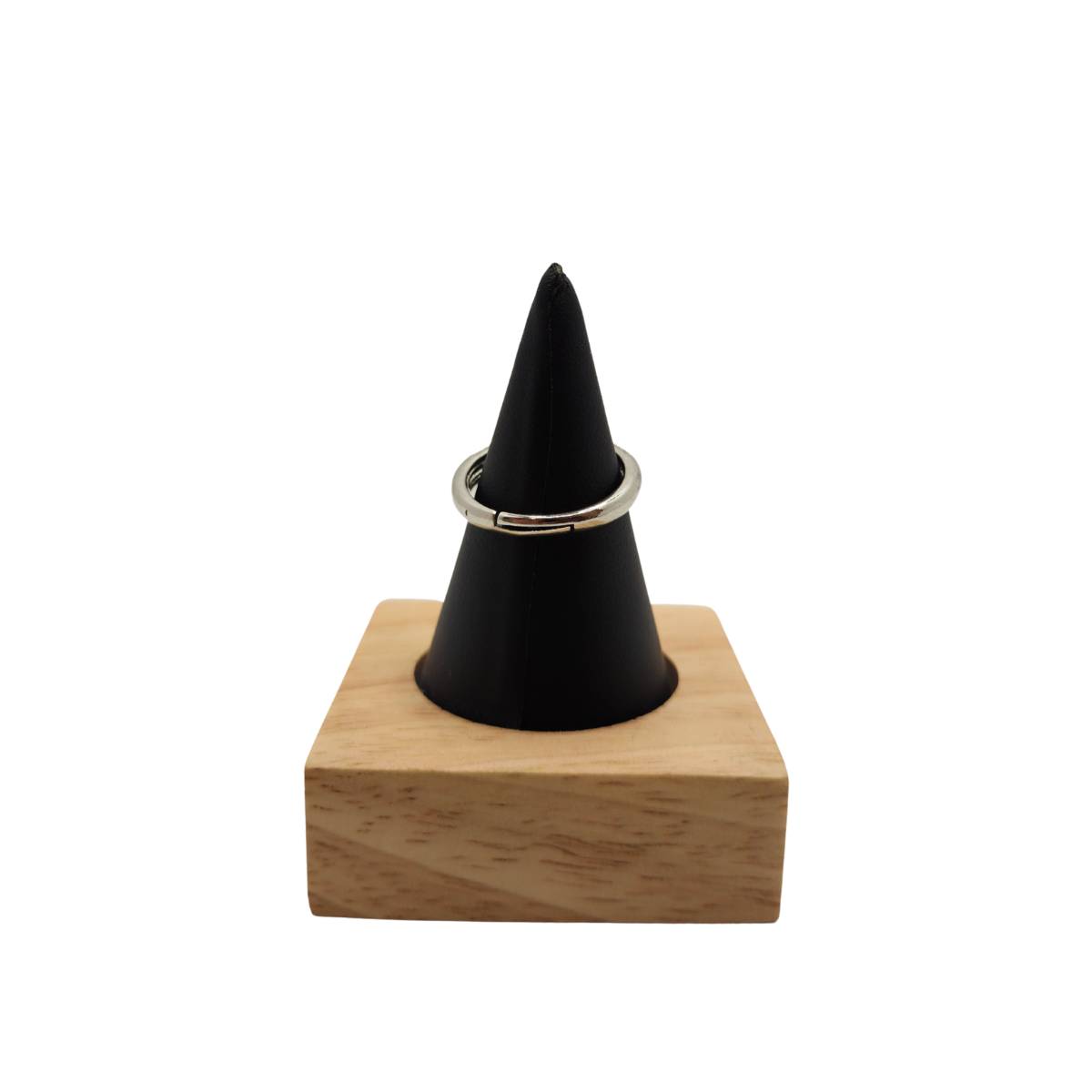Bague cœur violet avec zircone 100 % acier inoxydable couleur argent