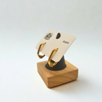 Pendientes de Aro Cuadrados con Detalle Texturizado 100% Acero Bañado en Oro 18K