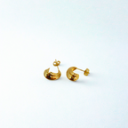 Pendientes de Aro Abultado Mini - 100% Acero Bañado en Oro 18K
