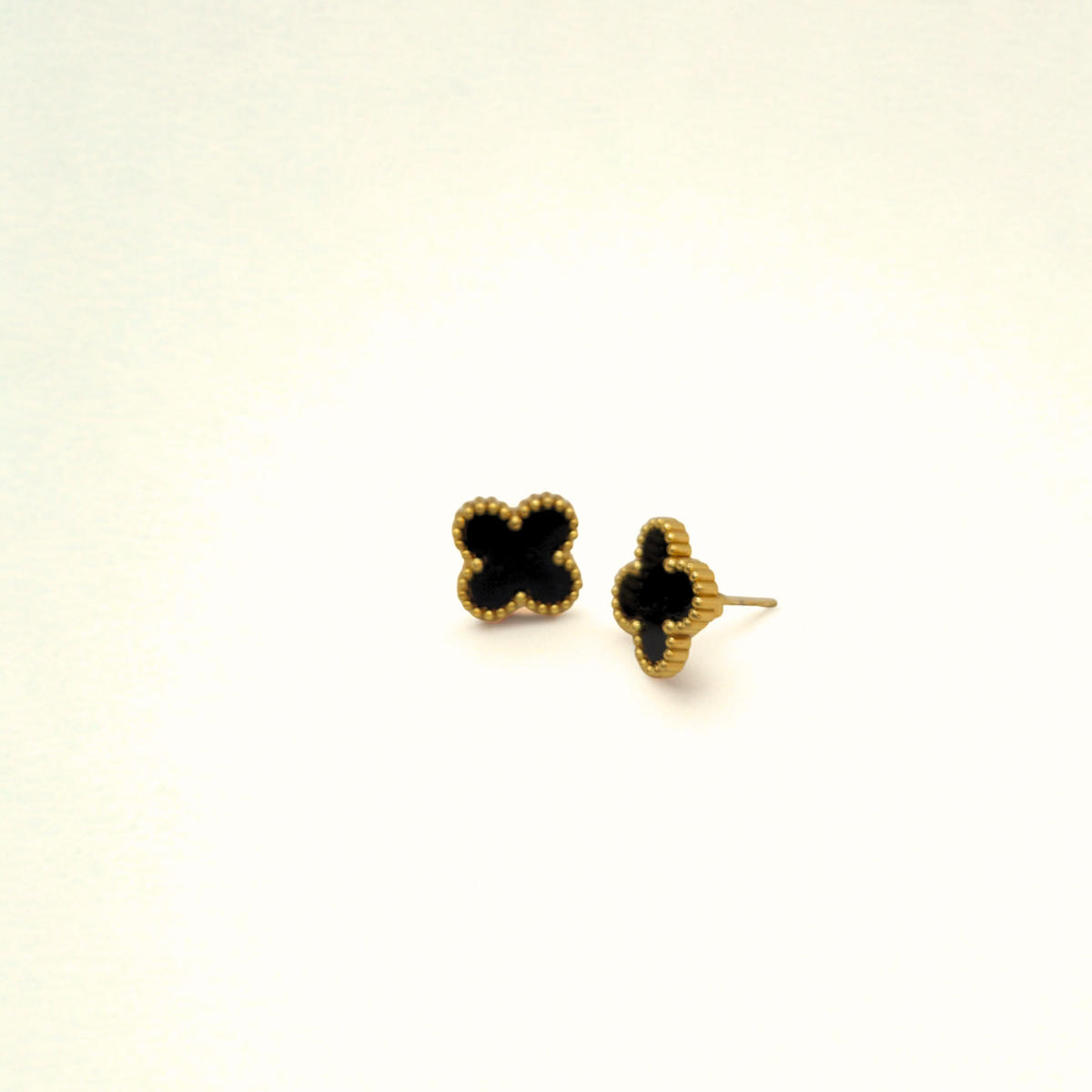 Lujo de Tréboles de Cuatro Hojas Multicolores (Collar, Pendientes, Pulsera y Anillo Free Size ) - 100% Acero Bañado en Oro 18K