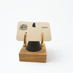 Pendientes de Aro Cuadrados con Detalle Texturizado 100% Acero Bañado en Oro 18K