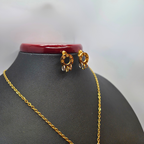 Conjunto de Tréboles de Cuatro Hojas de Colores (Collar, Pulsera y Pendientes) - 100% Acero Bañado en Oro 18K