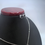 Conjunto de Joyería Trébol Negro 100% Acero Inoxidable Color Plata