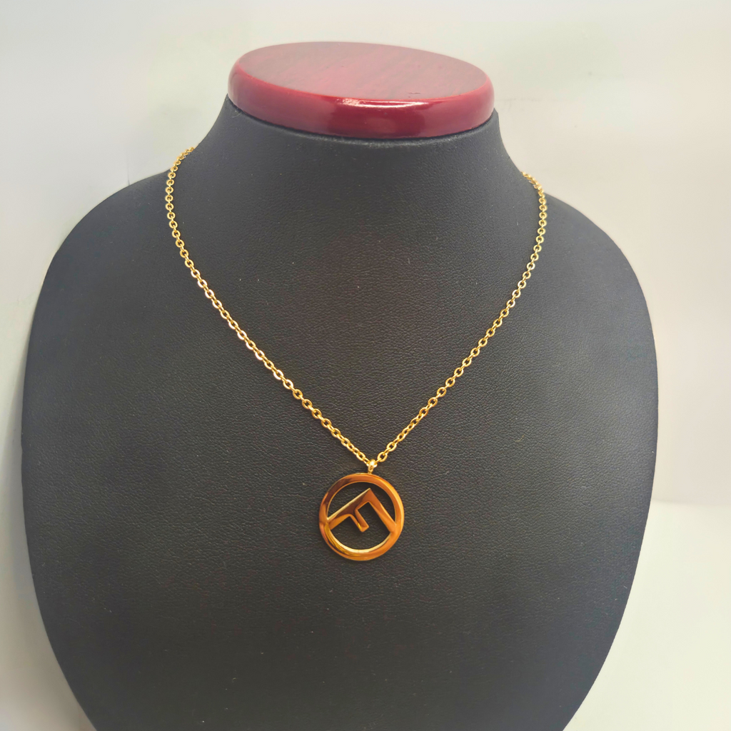 Conjunto de Joyería Diseño Doble Letra Entrelazada 100% Acero Bañado en Oro 18K