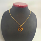 Collar con Colgante de Doble Letra Entrelazada 100% Acero Bañado en Oro 18K