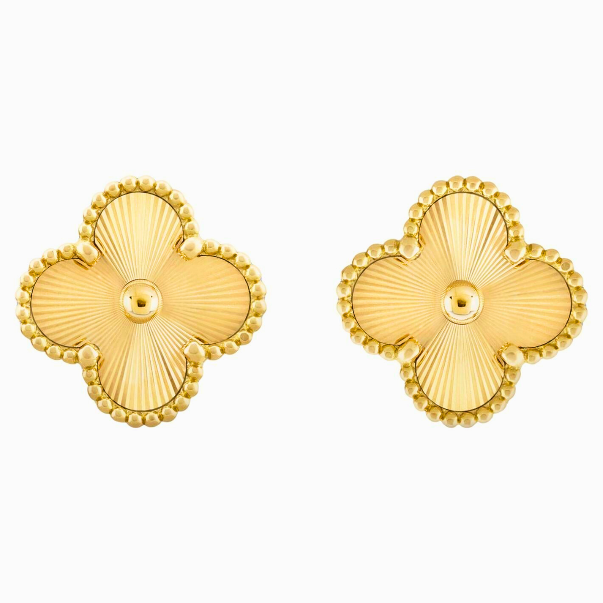 Pendientes de Trébol 100% Acero Bañados en Oro de 18K - Colección Lujo