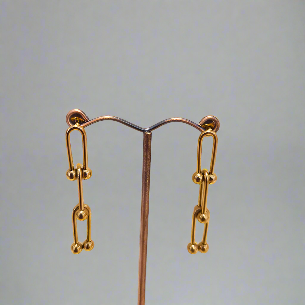 Gold Safety Pin Earrings – 100% Stainless Steel