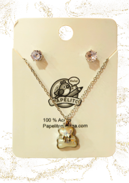 Oso Conjunto Plata 100% Acero